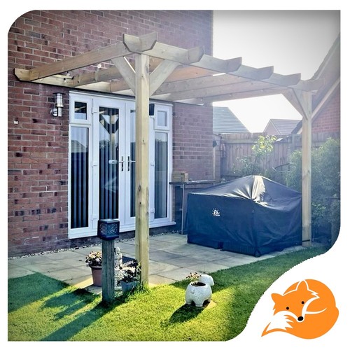 Wall mounted lean pergola - mounted,
