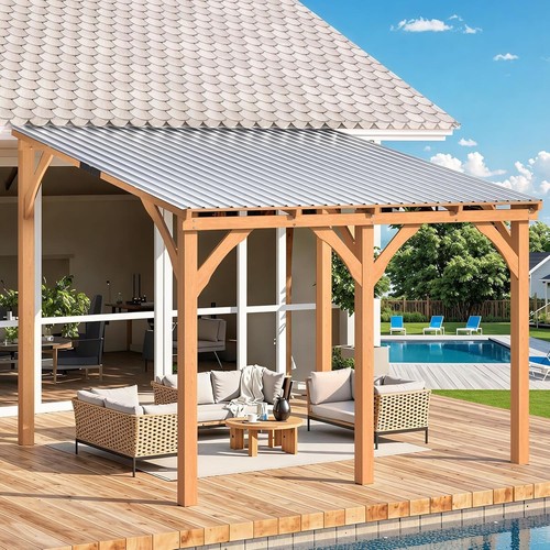 Yodolla wooden lean pergola - wooden, to