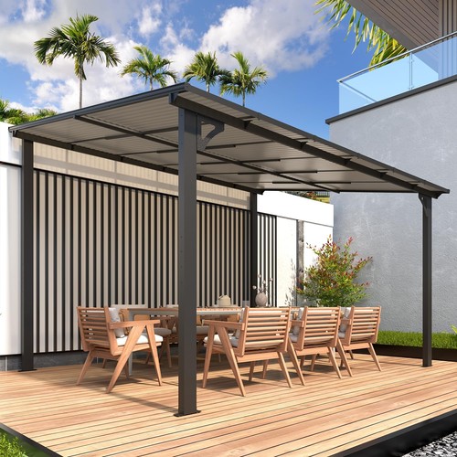 Wall mounted lean - mounted, gazebo