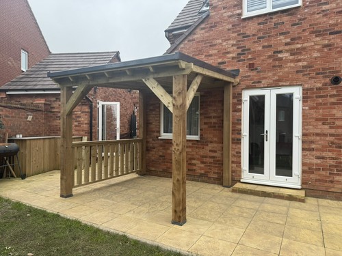 3x3m wooden lean gazebo - lean, to