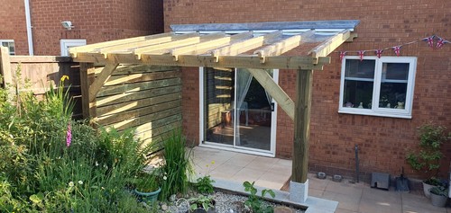 6x2 wooden lean - 3.6x2.5m, lean-to