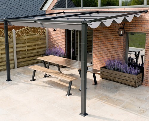 Retractable lean pergola - lean,