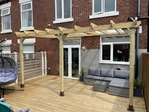 Wooden pergola lean - wooden,