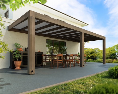 Lean cedar wood - lean, pergola