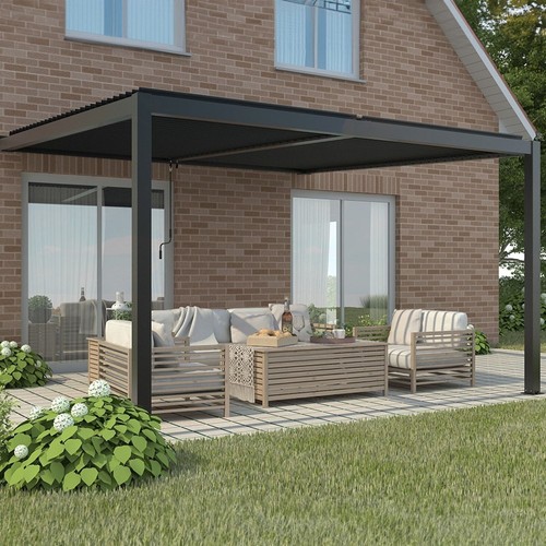 Charcoal veranda pergola - charcoal,