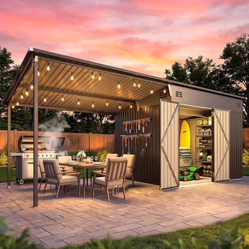 20x8ft metal lean to - 20x8ft, lean-to