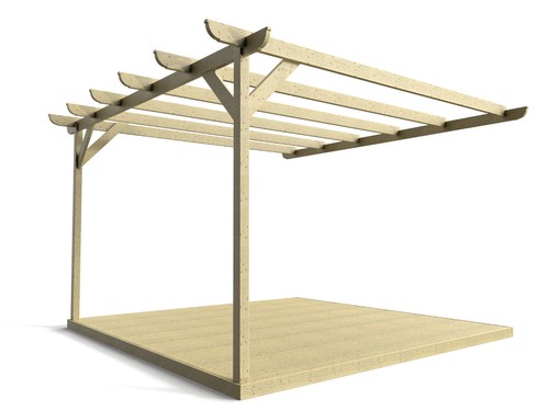 Lean pergola decking kit - to,